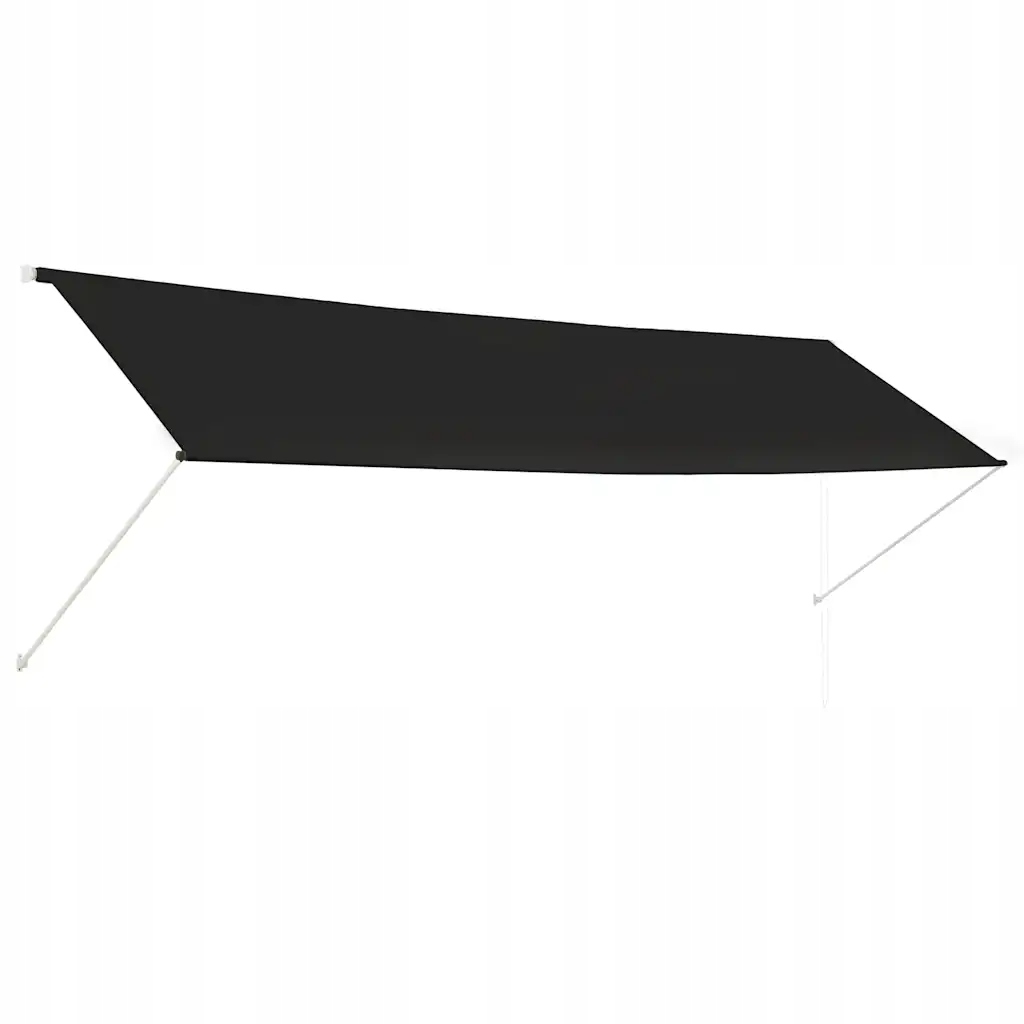 Antracitová rolovací markýza 400 x 150 cm, ocelový rám, polyesterová tkanina