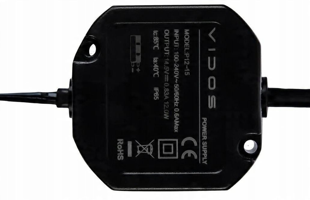 

Zasilacz P12/15 Do Domofonów Vidos 14,5V 12W IP65