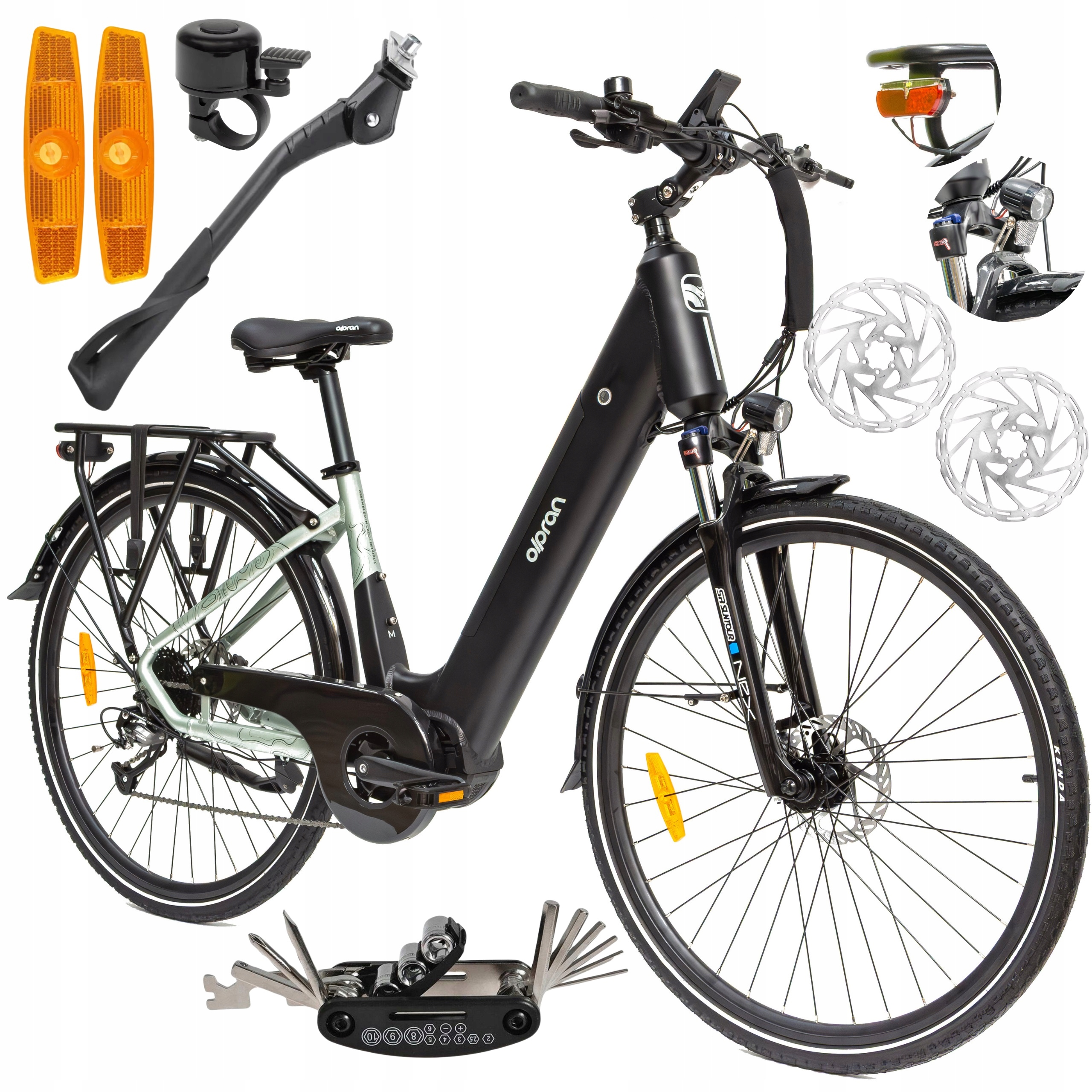 Rower Elektryczny Damski Trekkingowy Koła 28" Shimano Amory 250 W 95 Nm LCD