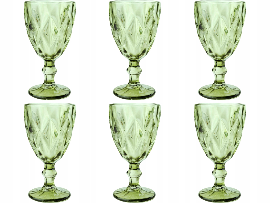 

Kpl. 6 Kieliszków do wina 300ml Green na Prezent
