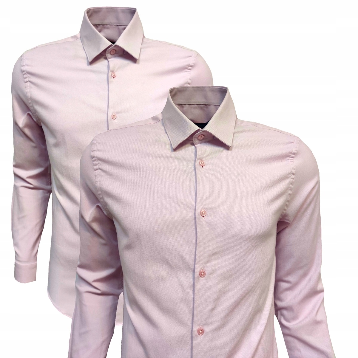 Růžová hladká slim Košile Oxford 4XL