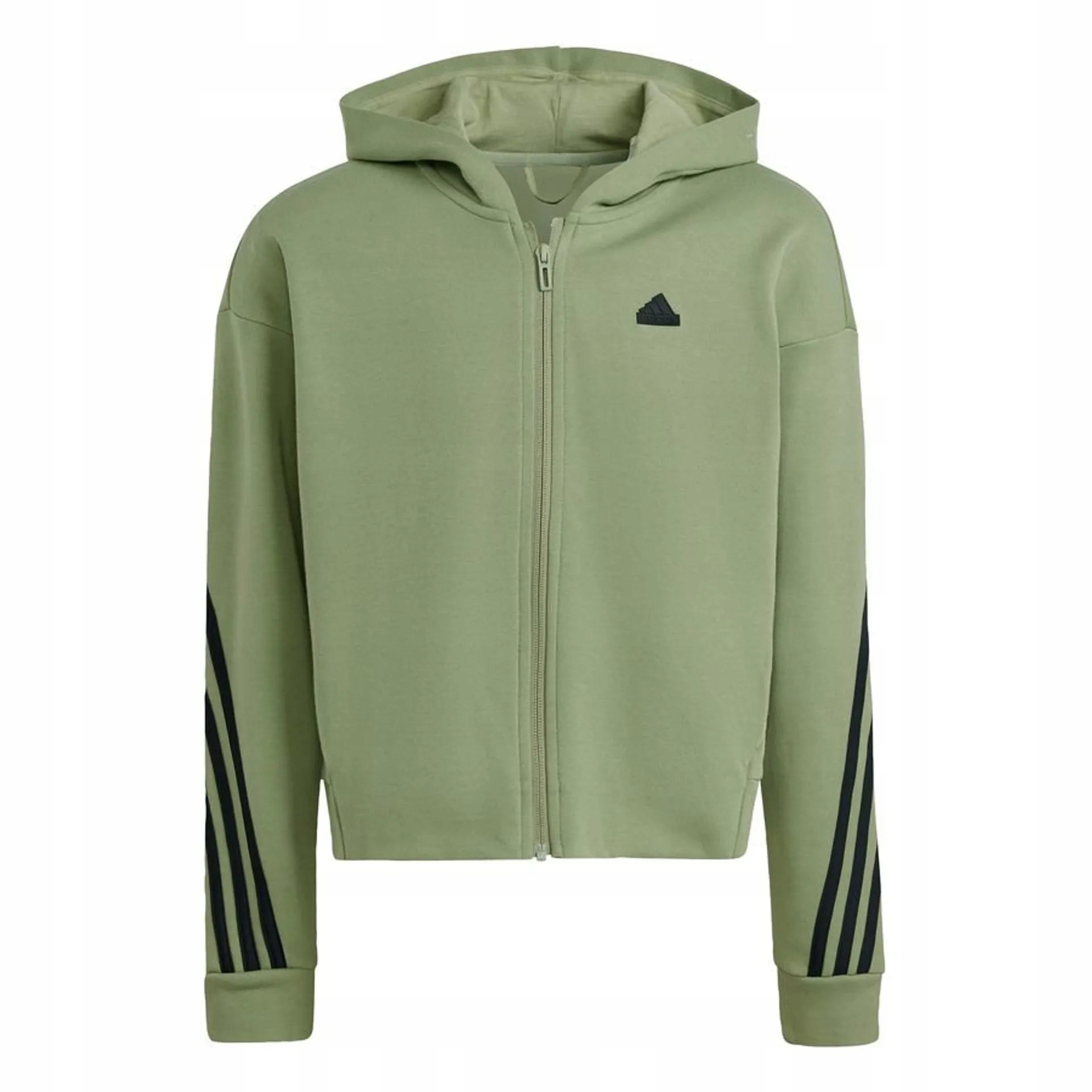 Bluza Adidas Future Icons Full-Zip Hoodie rozpinana kaptur M 152 cm zielona