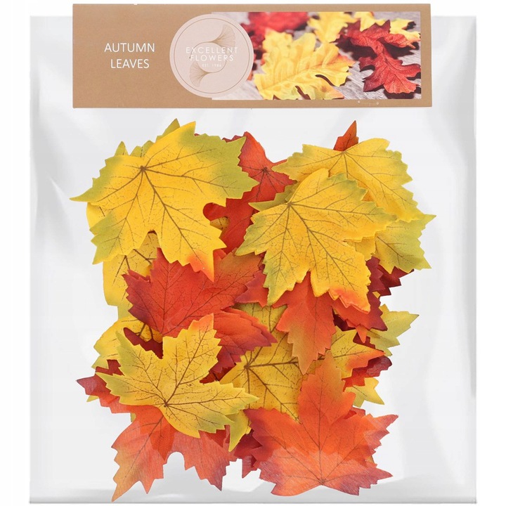 

25x Sztuczne Liście Jesienne Materiałowe Klon Małe