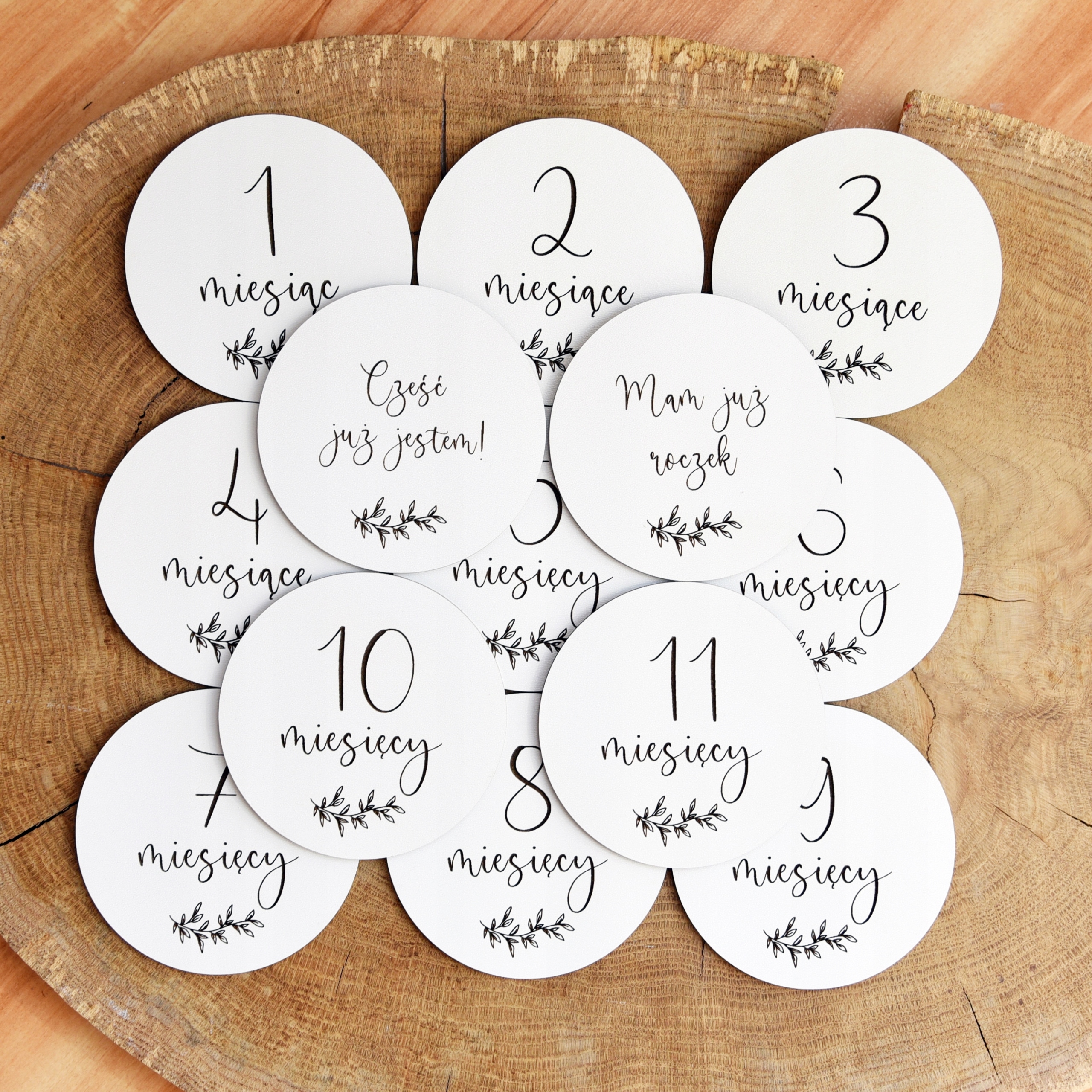 Zestaw tabliczek z miesiącami do zdjęć gałązka Kod producenta tabliczki