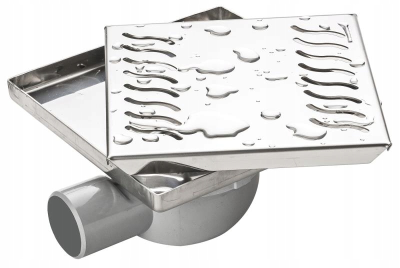 Odpadní Mřížka 20X20 CM Sifon Otočný Ocel 1,5 MM
