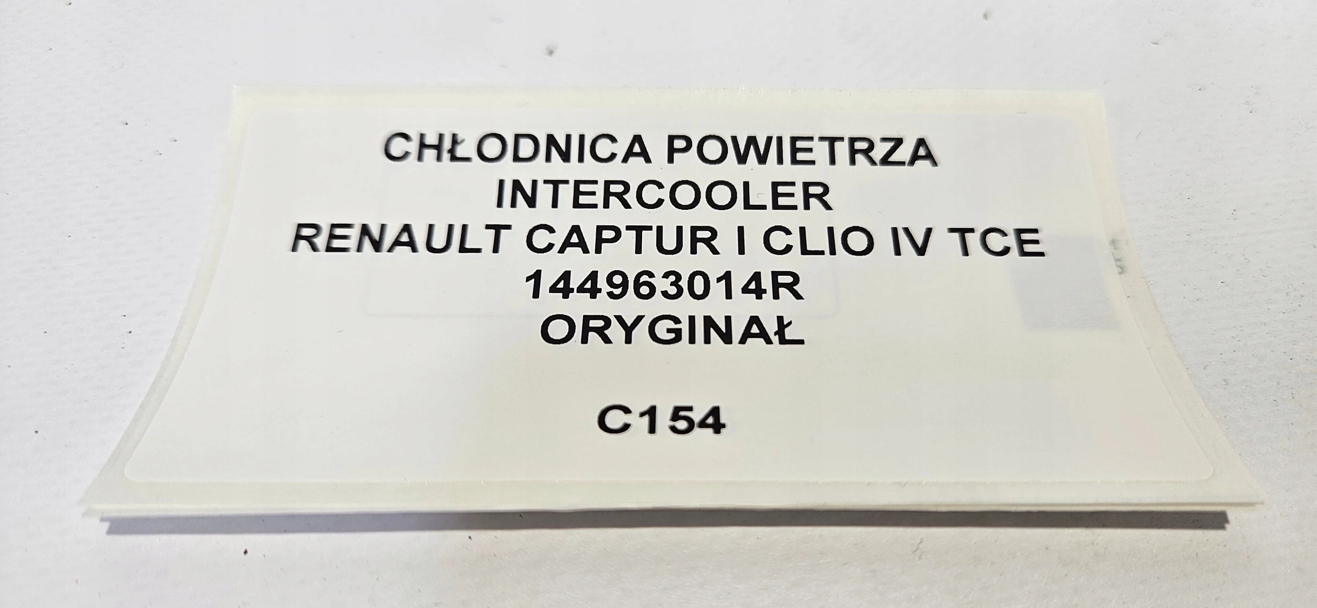 Radiatore / Raffreddatore Dell’aria radiatore intercooler RENAULT CAPTUR e