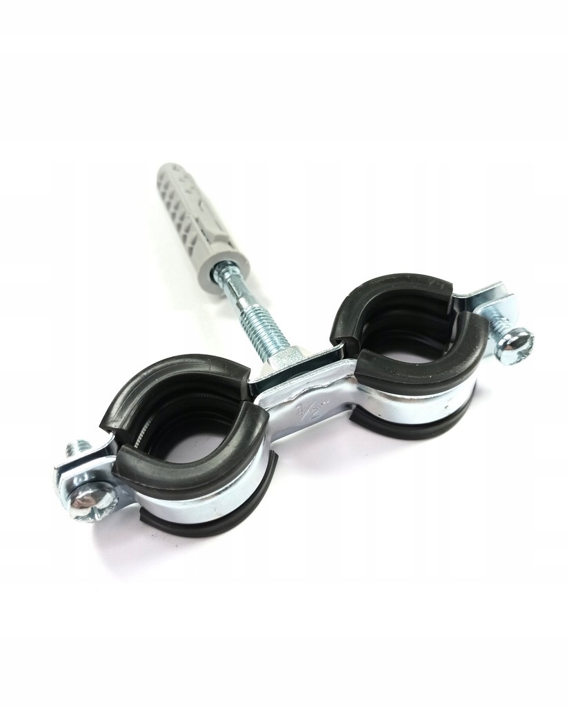 

Uchwyt metal podwójny do rury 1/2 20-24mm z Gumą