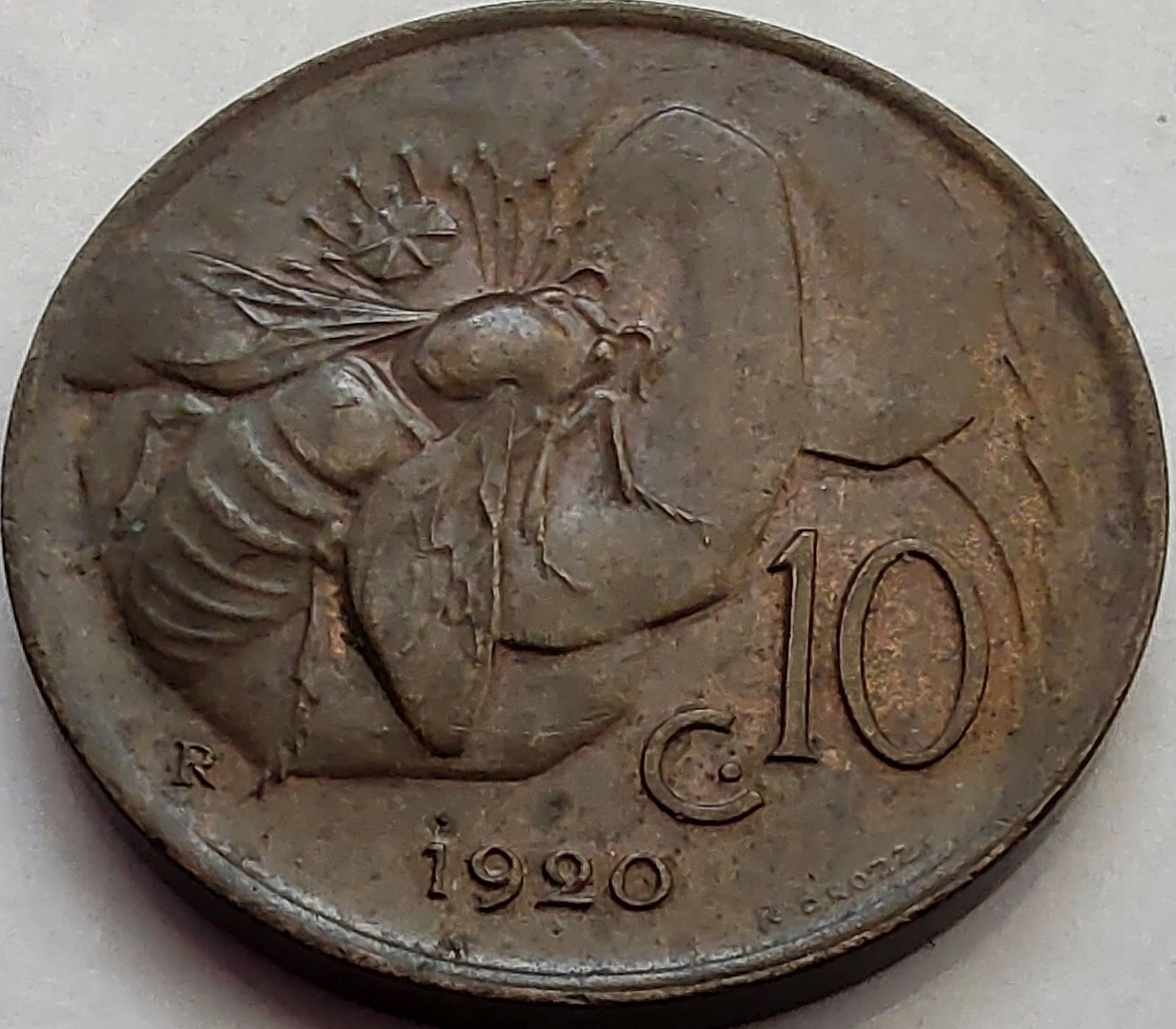 1732 - Włochy 10 centesimi, 1920