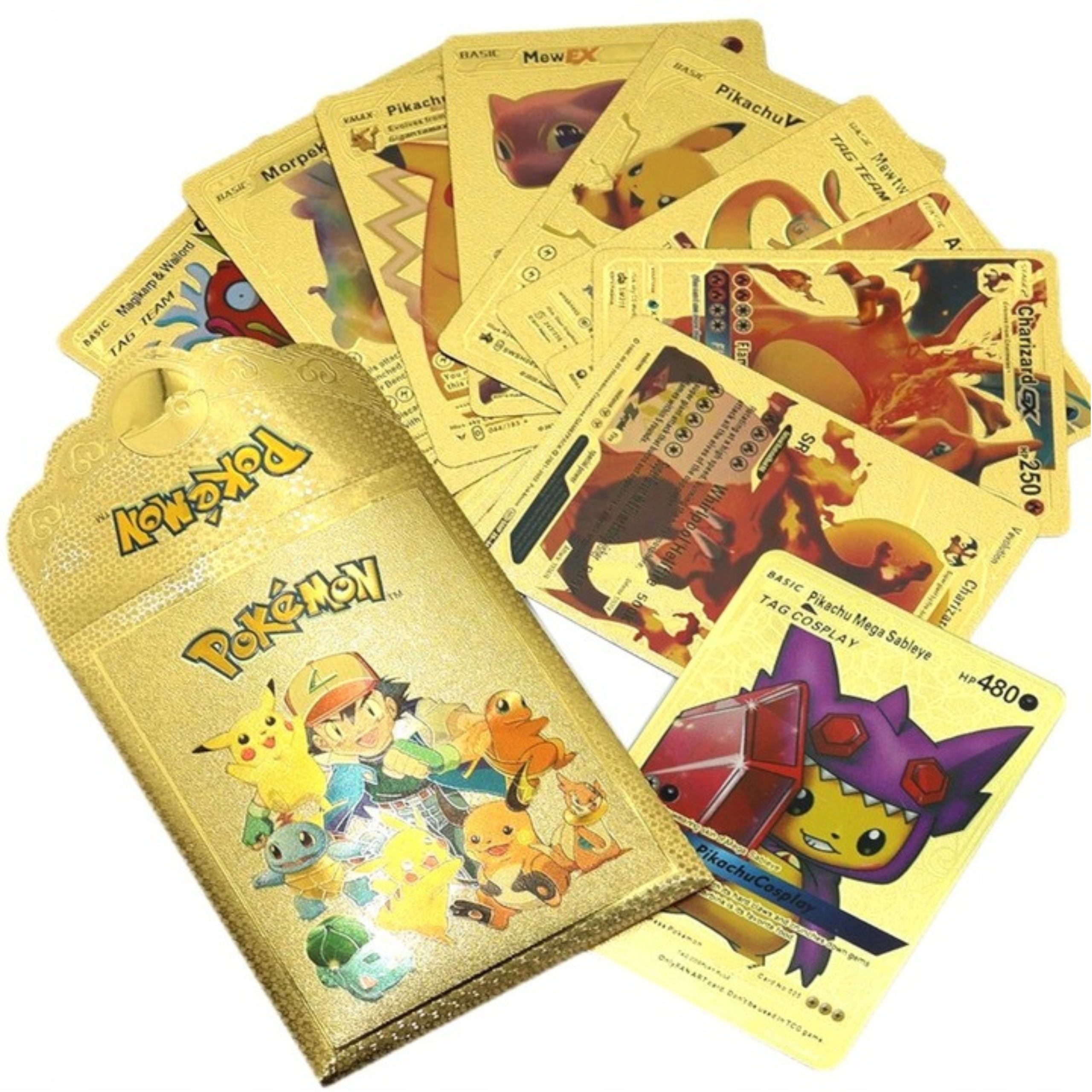 

Karty Pokemon Kolekcjonerskie Złote Saszetka 10szt