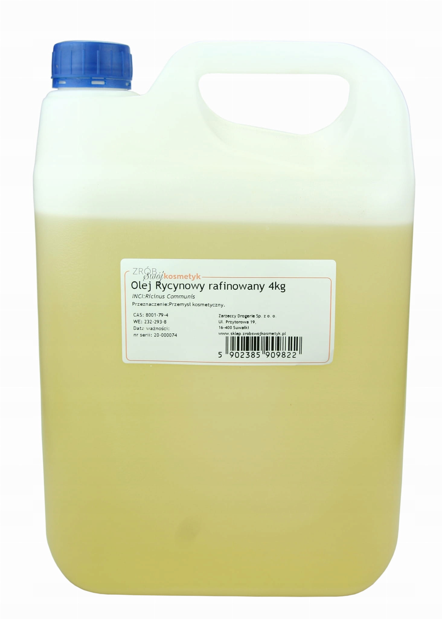 Olej Rycynowy Rafinowany 4kg Chmara Blend