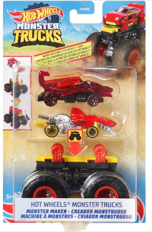 

Hot Wheels Monster Trucks Maker Autka Zestaw GWW18