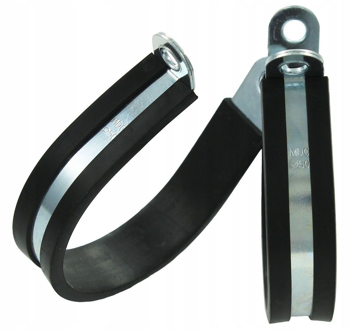 MDC uchwyt opaska Rubber Clamp kabel przewód rura rurka 50mm z gumowym w x2