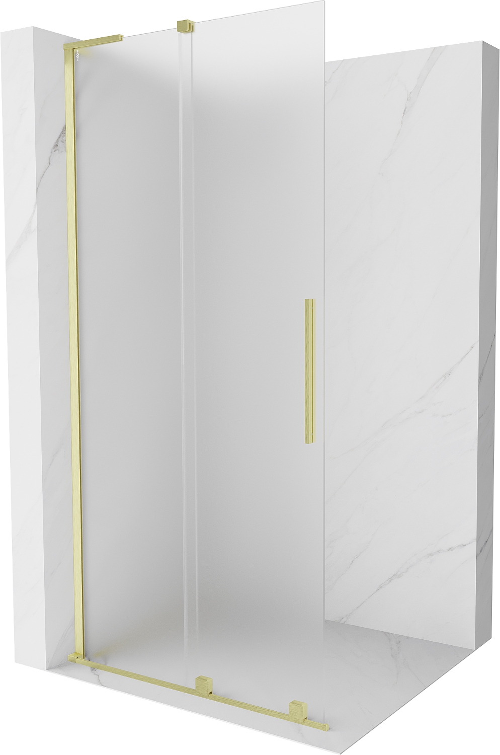 Mexen Velar L Walk-in posuvná stěna 90x200, zlato-matná, 8mm