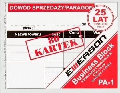 

Druk-Dowód sprzedaży Emerson