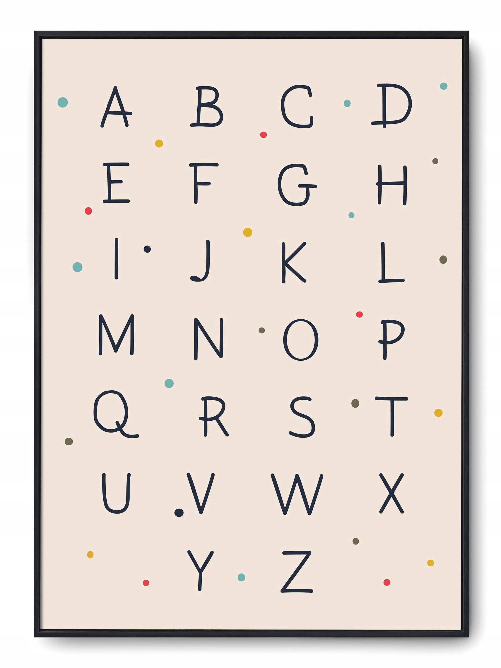 

Plakat r 30x40 cm Pokój Dziecka Alfabet Litery Nau