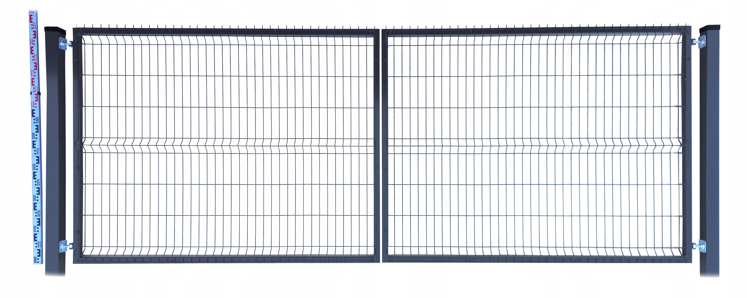 Panelová Brána 150 cm antracit grafit dva Sloupky RAL7016 dvoukřídlá 153 cm