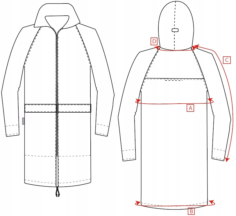 PŁASZCZ PRZECIWDESZCZOWY ROBOCZY WODOODPORNY DŁUGI MĘSKI KURTKA NA DESZCZ Model DO PRACY DŁUGI LEKKI Z KAPTUREM MĘSKI ROBOCZY