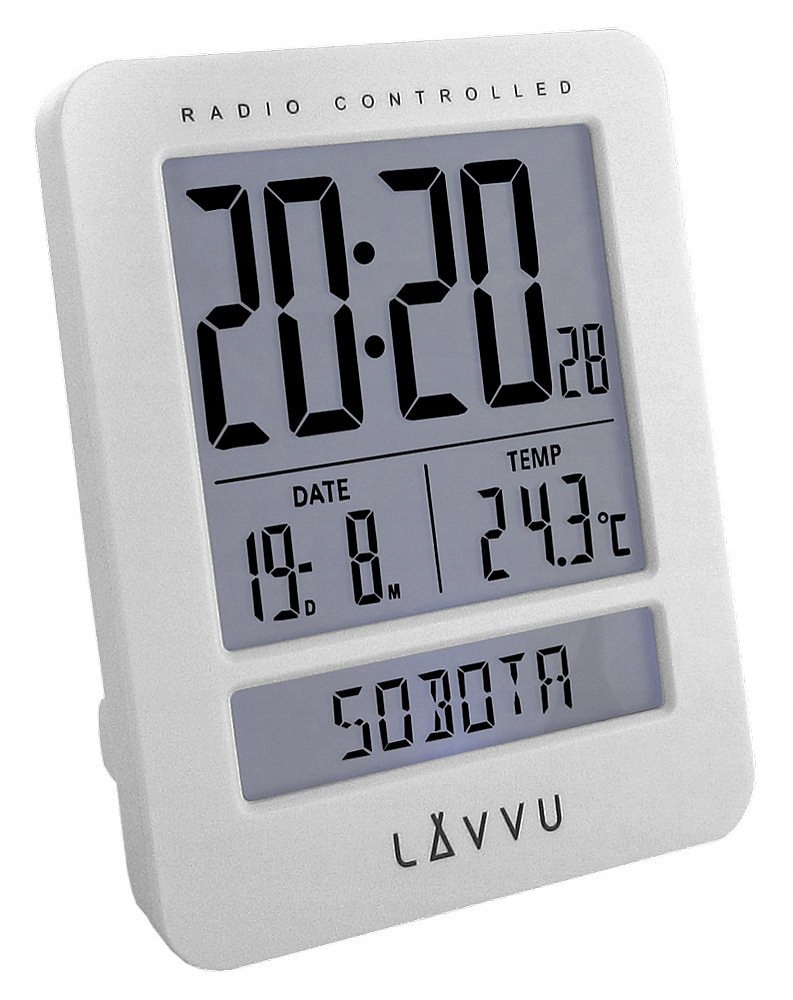 

Budzik Lavvu LAR0020 Termp DCF77 Dni Tygodnia Pl