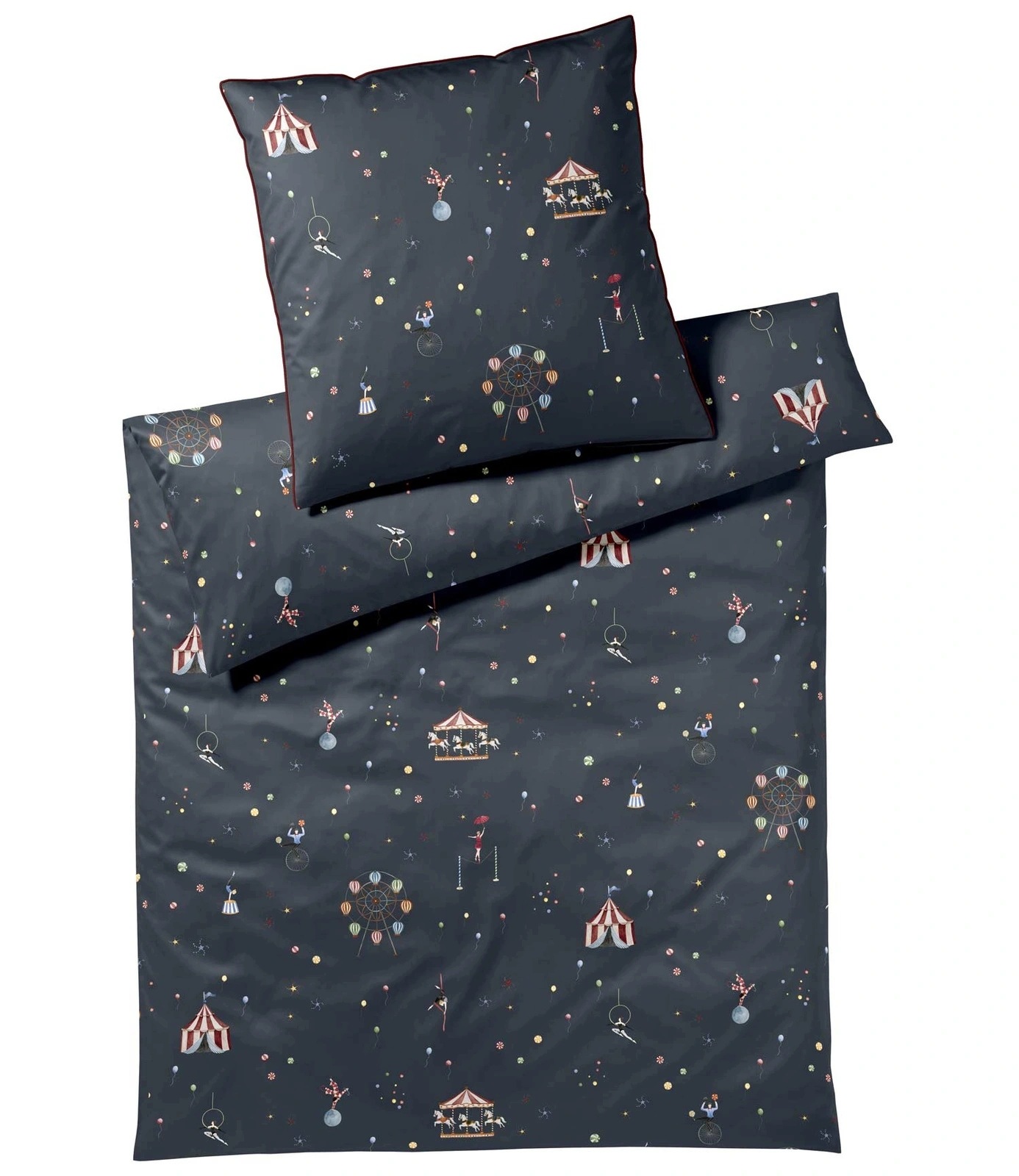 Pościel z mako-satyny Elegante Variete 24592-9 antracytowy 155x200
