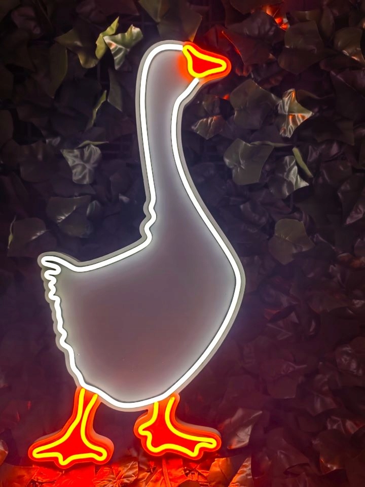 NEON LEDON GĘŚ LAMPKA