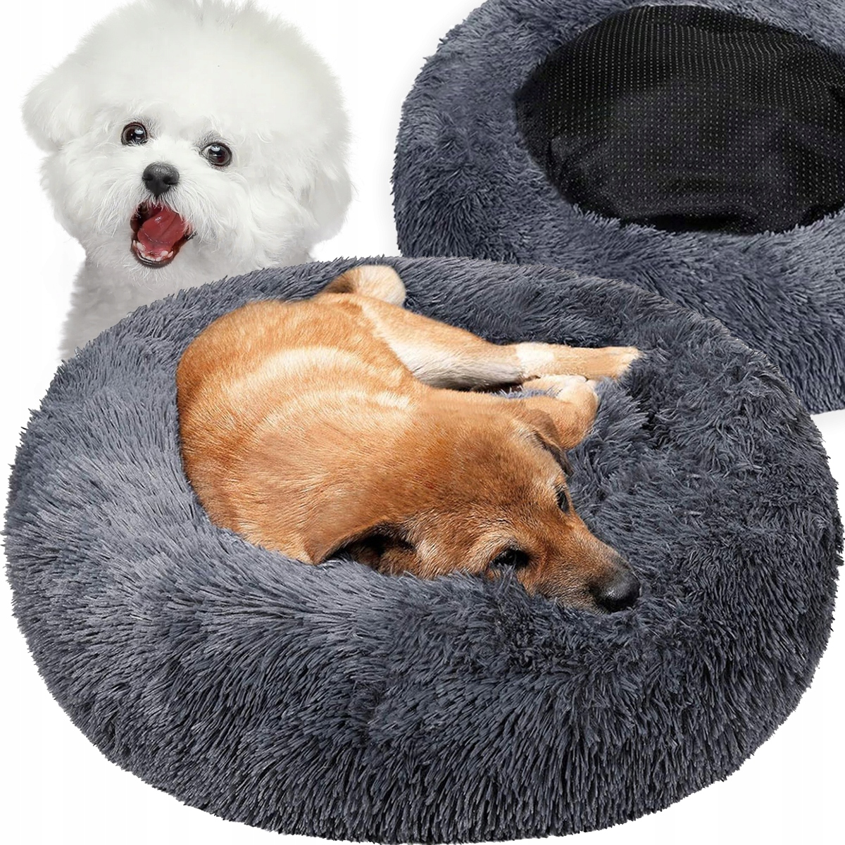 Levně Pelíšek Kotec Psa Kočky Polštář Potah Chlupaté Měkké Plyšové 60 CM