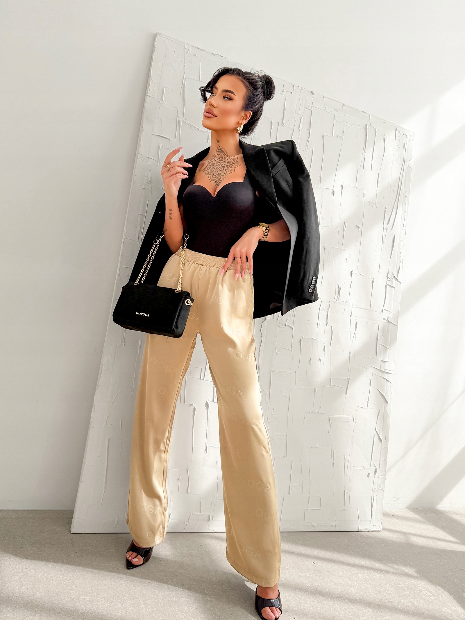 Dámské kalhoty Olavoga Luxe Lounge Beige M