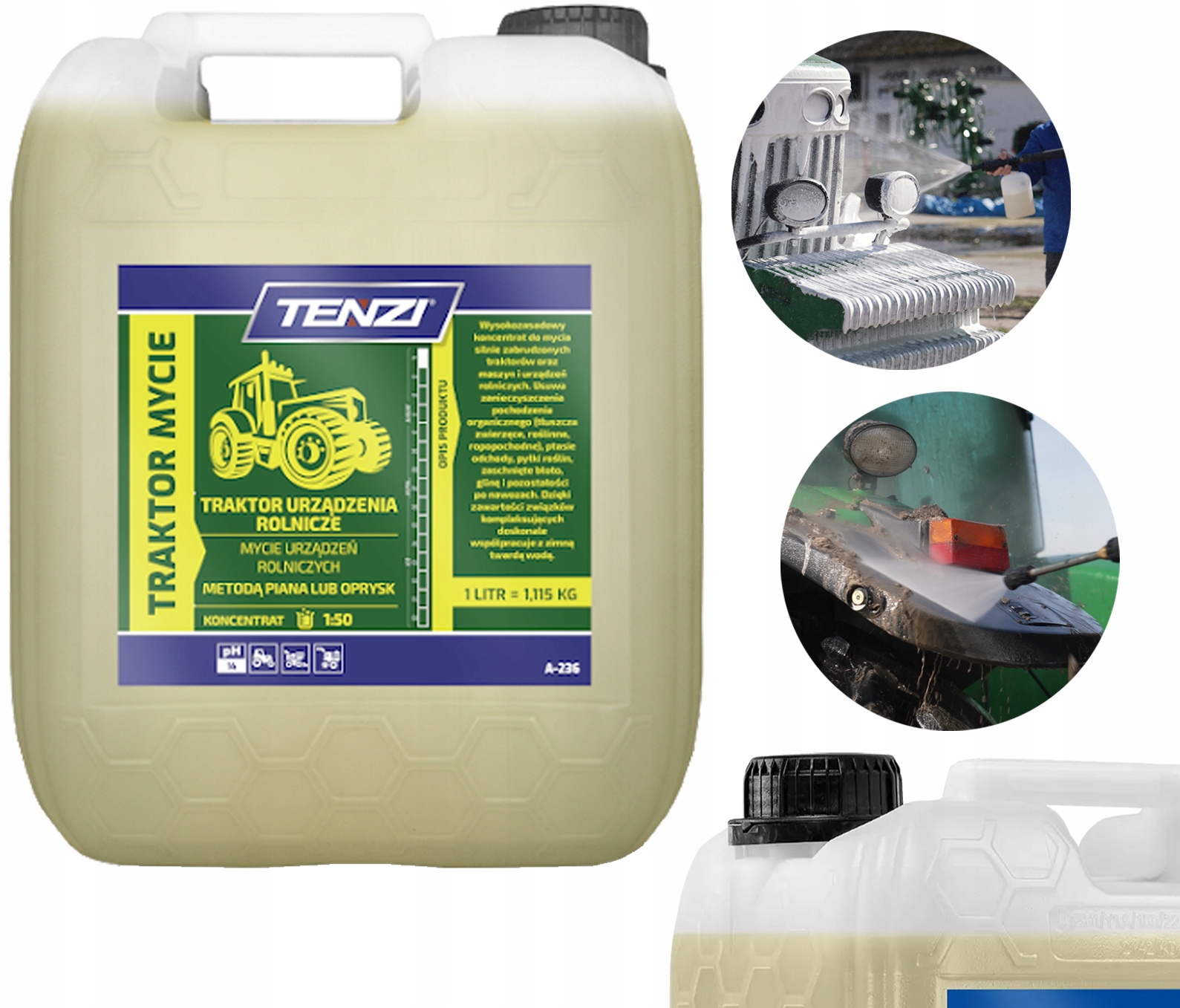 Traktor Mytí Tenzi Čistič zemědělských strojů Koncentrát 5L