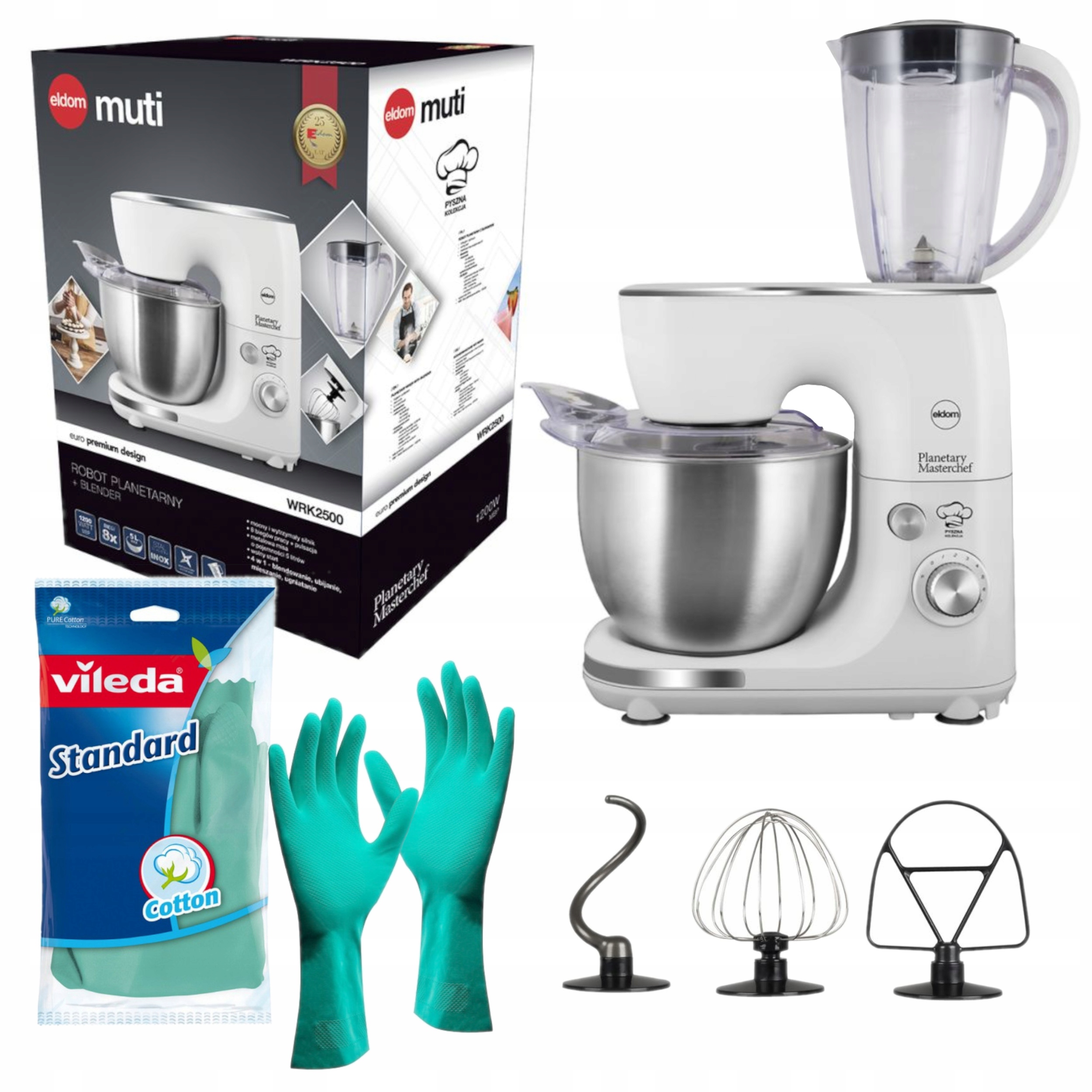 

Eldom WRK2500 Robot Planetarny Mikser Blender 4W1