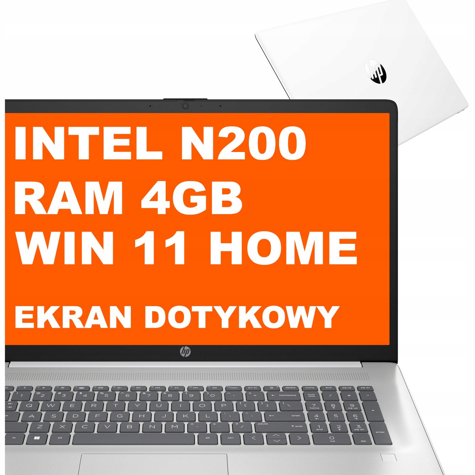 Laptop Hp 17-cn Intel N200 4GB 128GB Ufs Intel Uhd Hd+ Dotyk Win 11 Biały