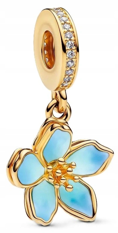 Charms Pandora 760667C01 Přívěsek-modrý Květ Jako Dárek
