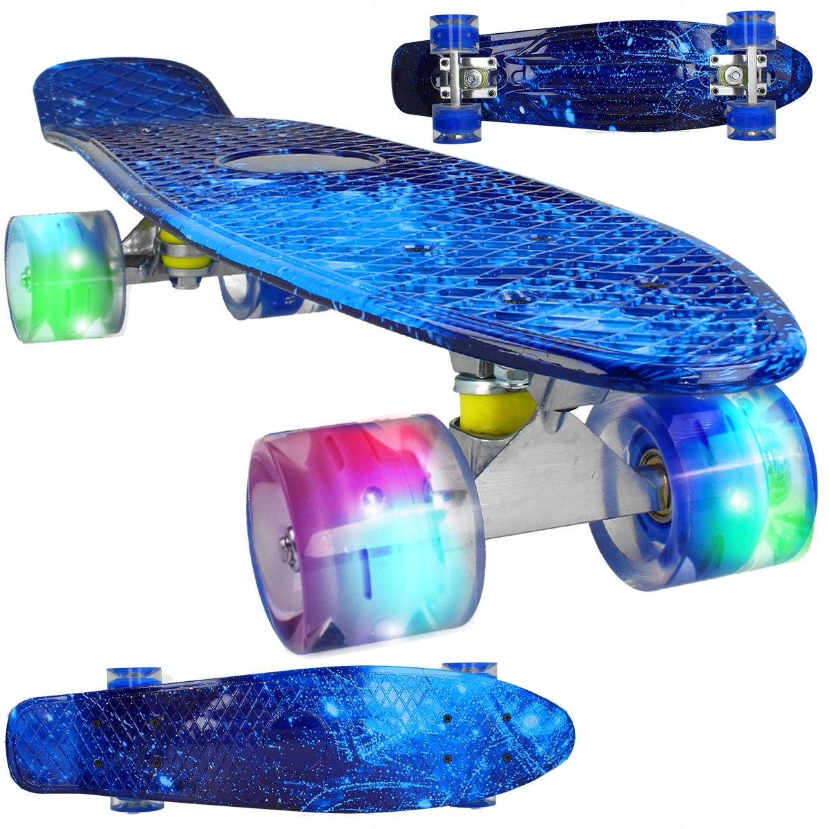 DESKOROLKA FISZKA DESKA ŚWIECĄCE KOŁA LED RGB 56 CM Prezent Dla Dziecka Kod producenta Z514