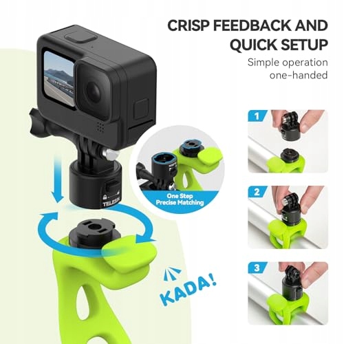 TELESIN S2 Quick Release Mount for Bike/Motorcycle Hero Insta360 DJI — miniatura 2