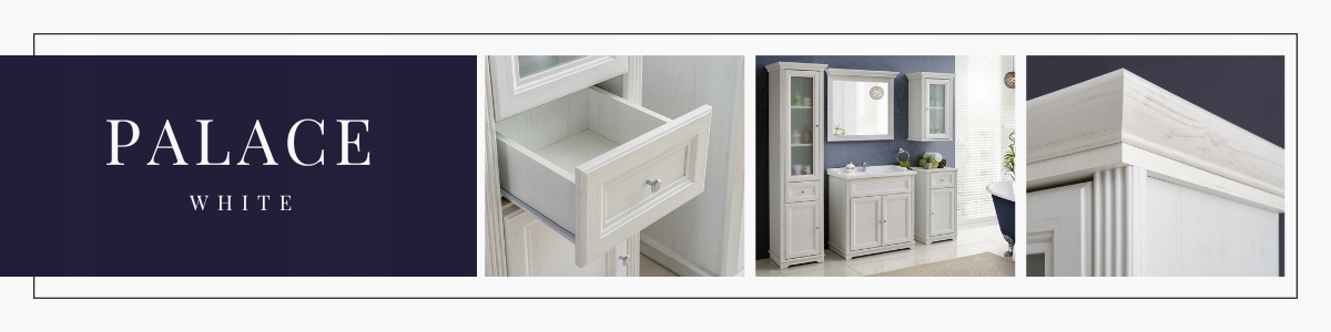 Szafka niska 43 cm PALACE WHITE 810 Wysokość mebla 81 cm