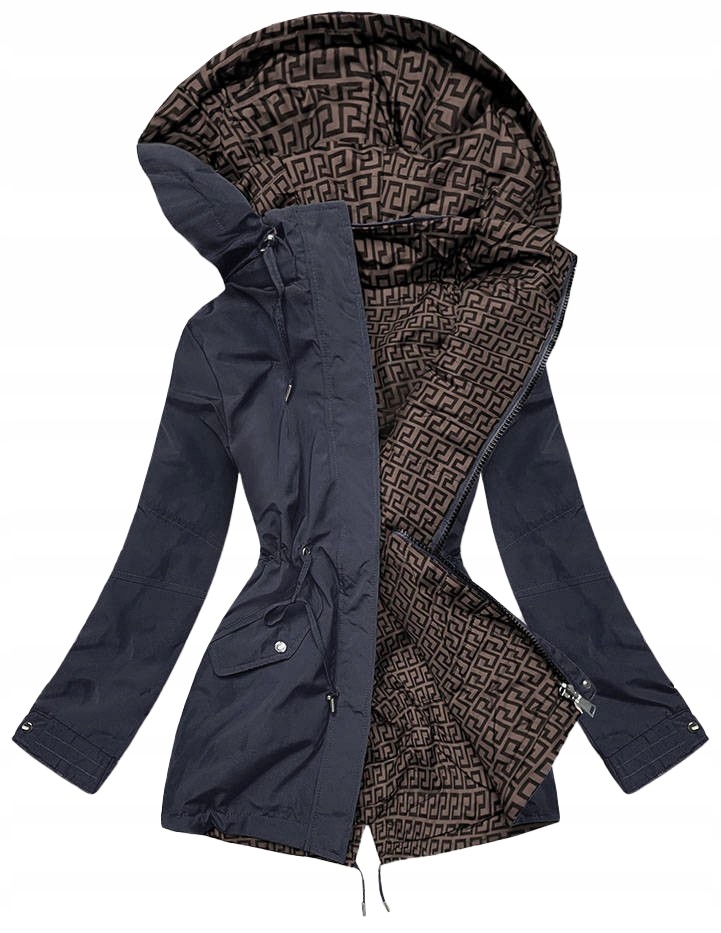 Oboustranná Bunda XW581X Námořnická Modrá-hnědá XXL (44)