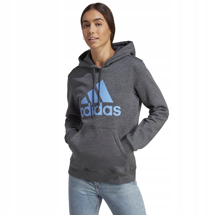 Adidas Big Logo Fl R Hd [s] Mikina Šedá
