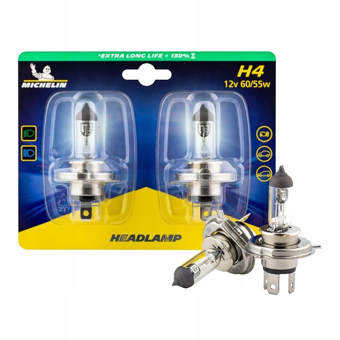 Michelin H4 12V 60/55W P43t Extra Long Life +130% Duo Box 2szt.