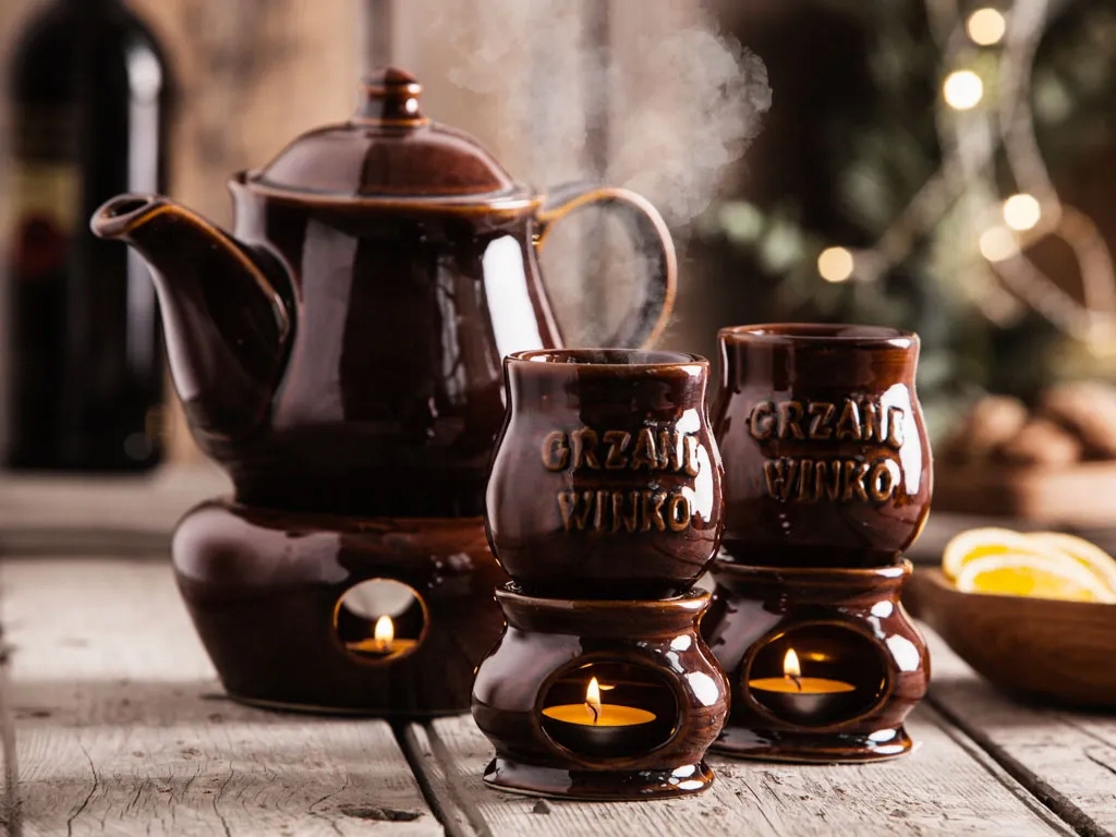 GRZANE WINO Zestaw do GRZAŃCA KUBKI PODGRZEWACZE DZBANEK KOMPLET 6el Kod producenta GRA00002393