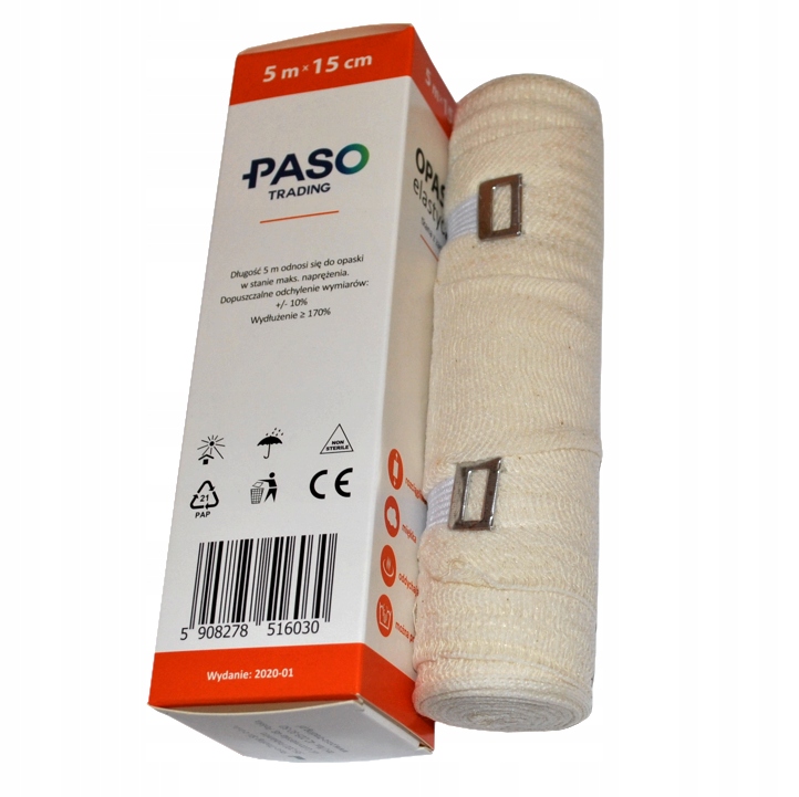 

Opaska Elastyczna Z Zapinka 15cm x 5m 1SZT