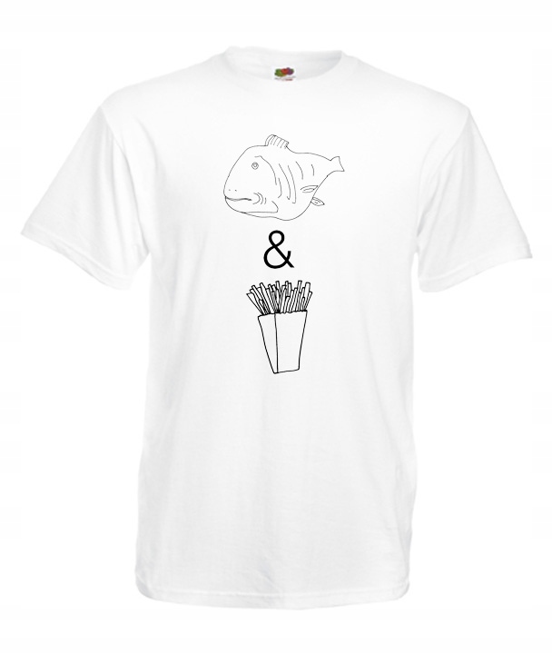

XXL Koszulka Męska Fish And Chips Ryba Z Frytkami