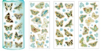 Naklejki 4 szt/kpl motyle motylki scrapbooking