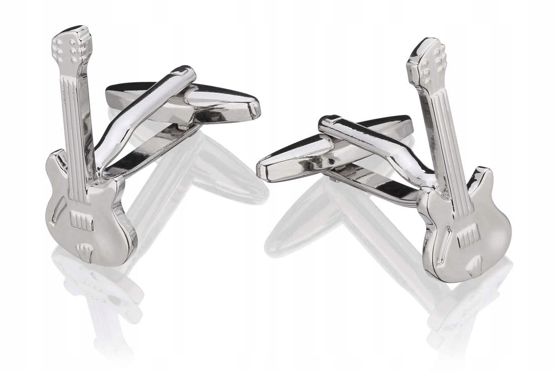 

Spinki do mankietów X2 Srebrne Gitary