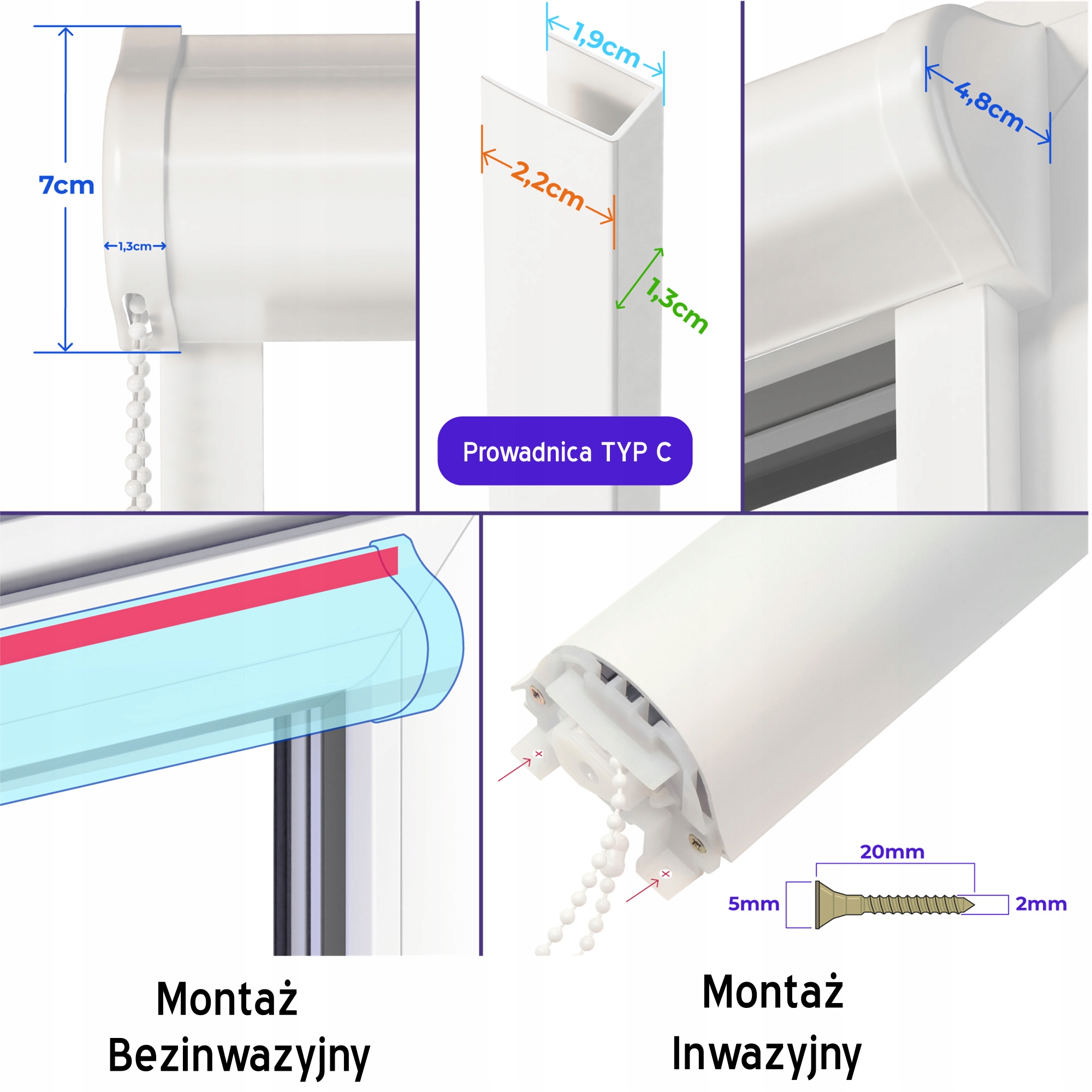ROLETY ROLETA DZIEŃ NOC NA OKNO w Kasecie Antracyt VEGAS DEKRO Marka Dekro