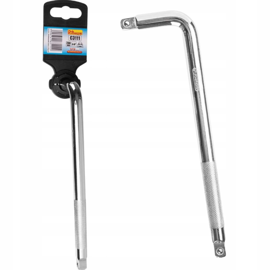 Pokrętło Fajkowe Do Nasadek Klucz Fajkowy 3/8" Typ L Solidne Mocne 200mm