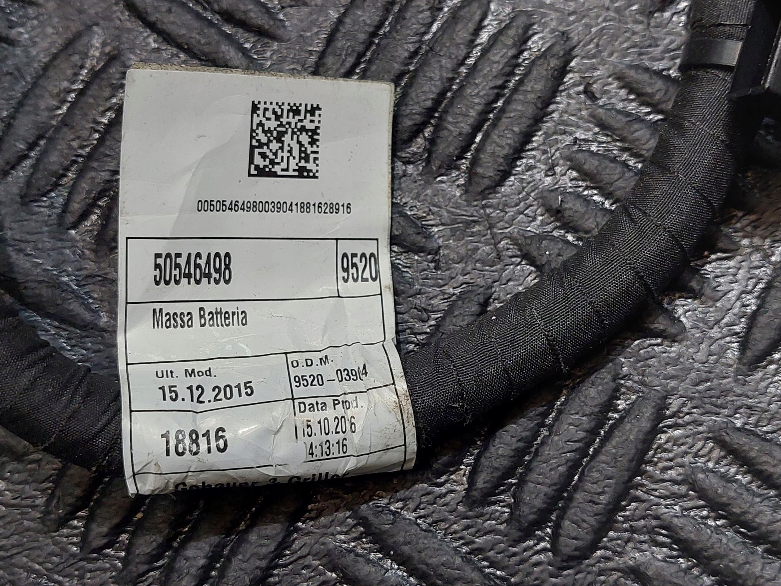 wiring KLEMY terminal plus 50546498 ALFA ROMEO GIULIA 2.2 D M-JET