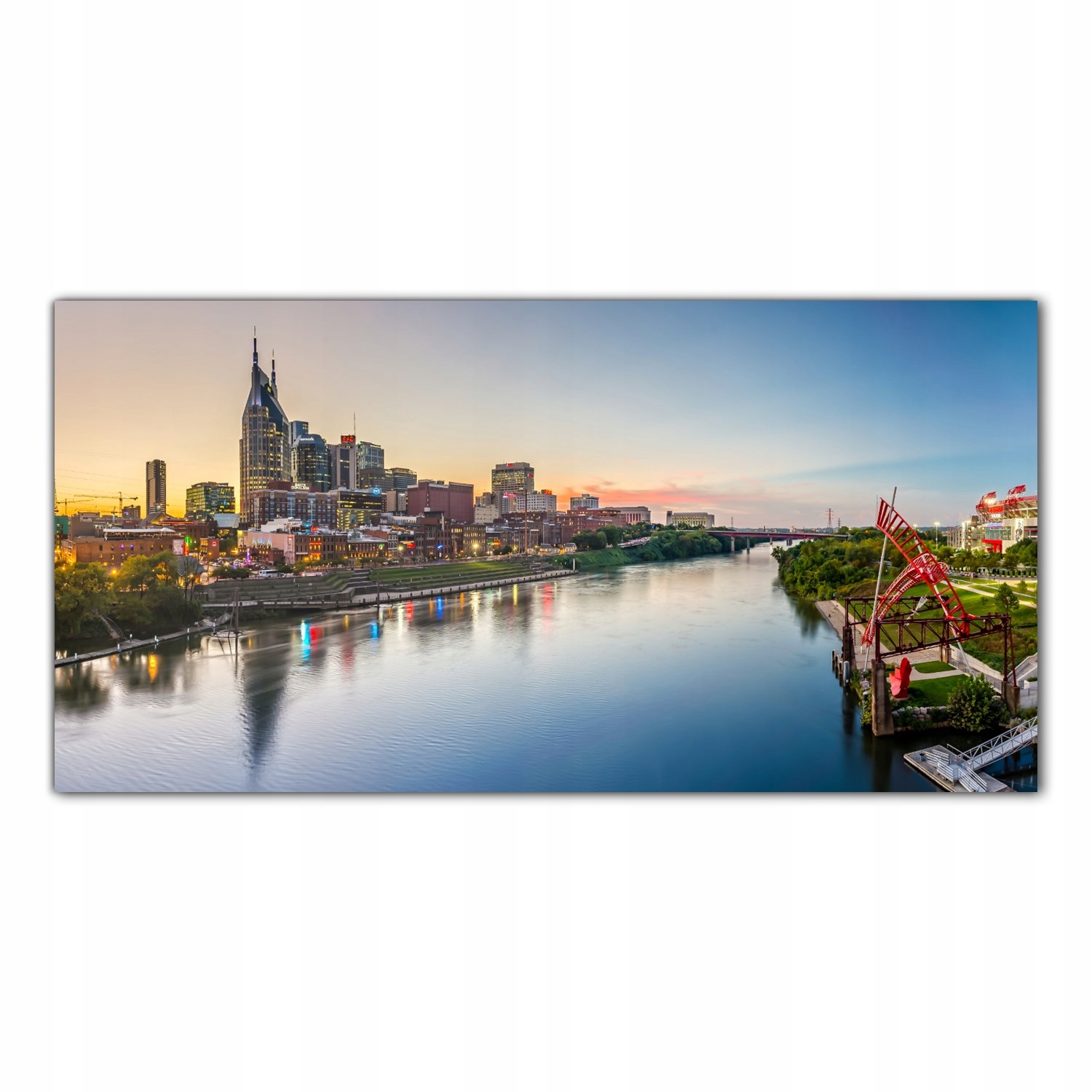 Most Západ slunce 100x50 Skleněný panel do kuchyně
