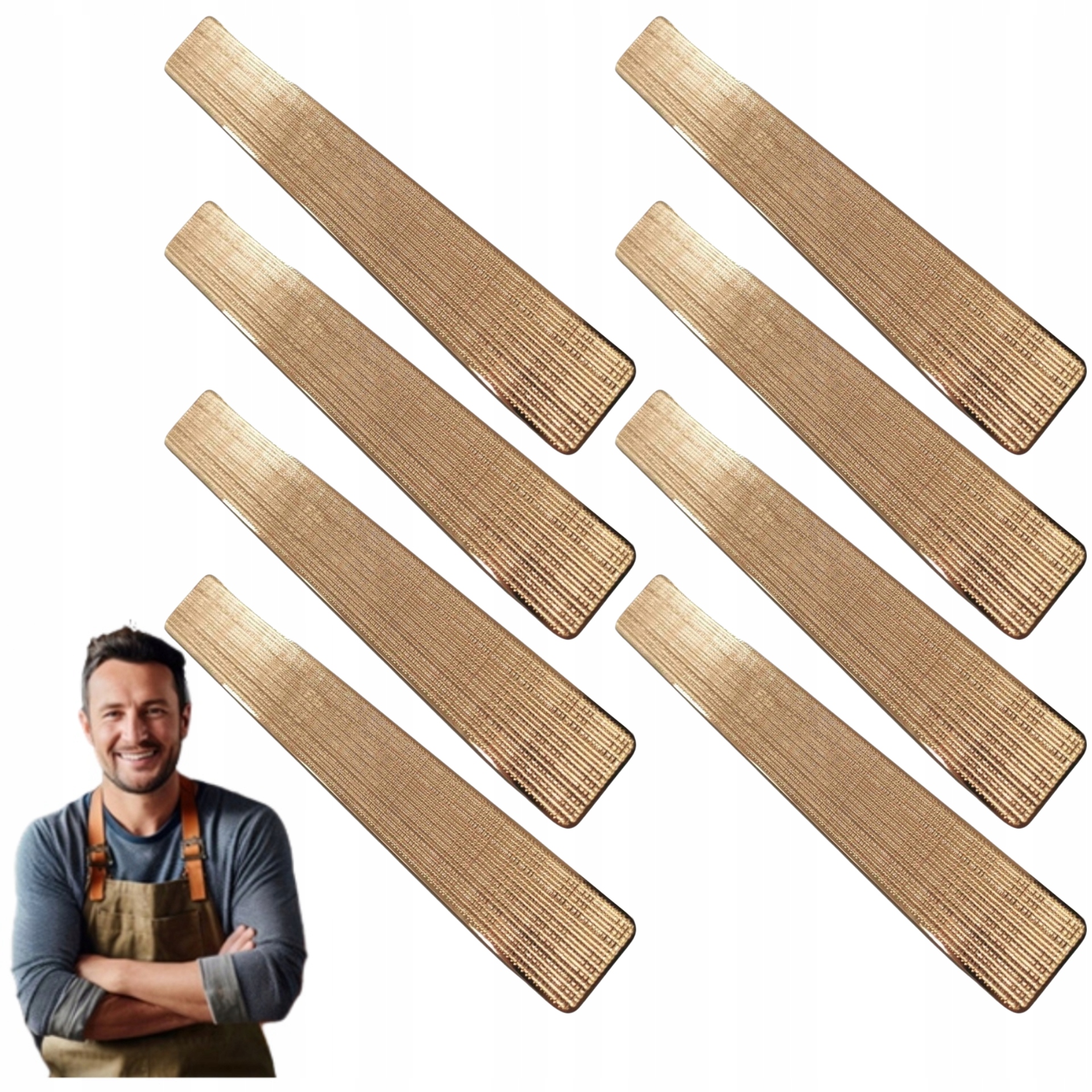 Nábytkový držiak do skrinky Zásuvky Nao 190 mm Zlatý lesk 8ks