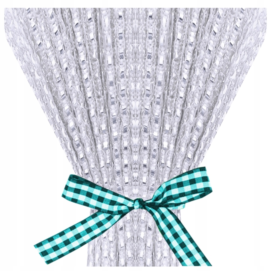 

Firany Makarony Gruby Srebrny Pasek Firana 150x160