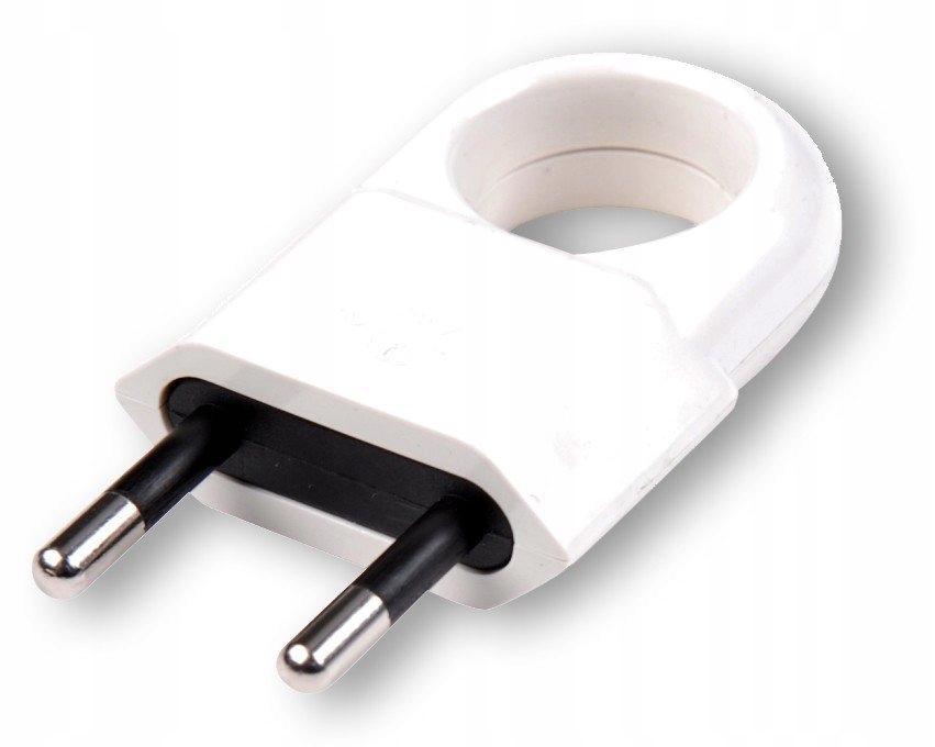 PAWBOL WTYCZKA PŁASKA 10A 250V BIAŁA D.3104