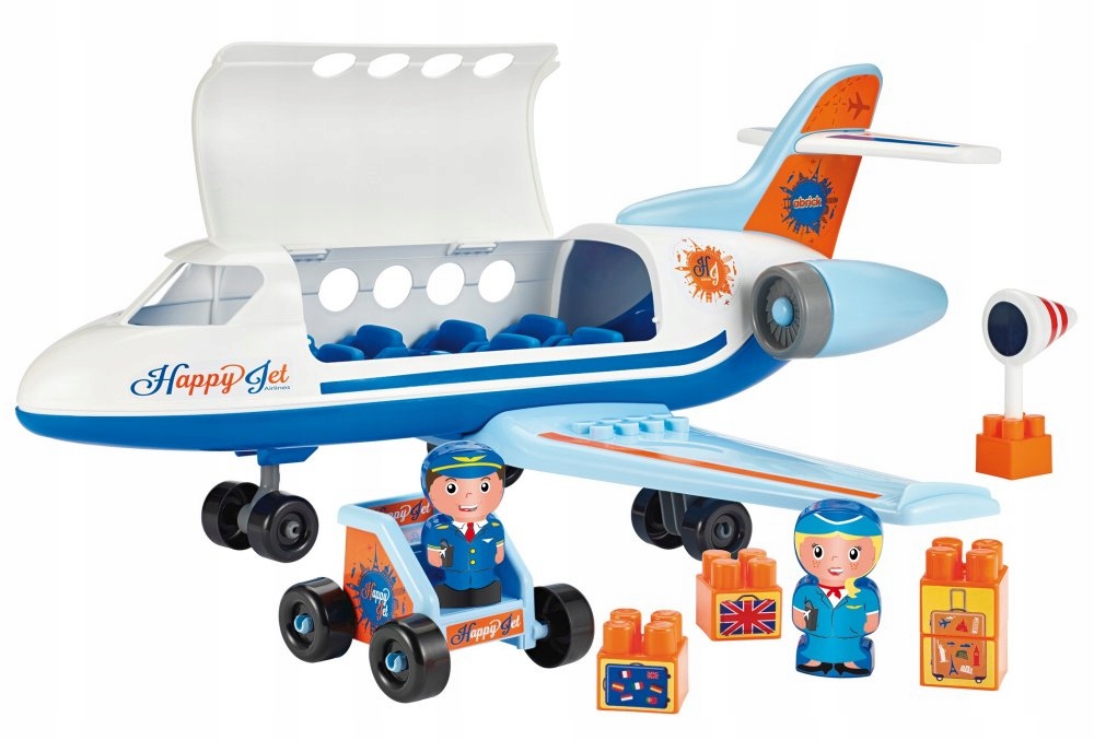 

Klocki Abrick Samolot Pilot Happy Jet 28 Elementy