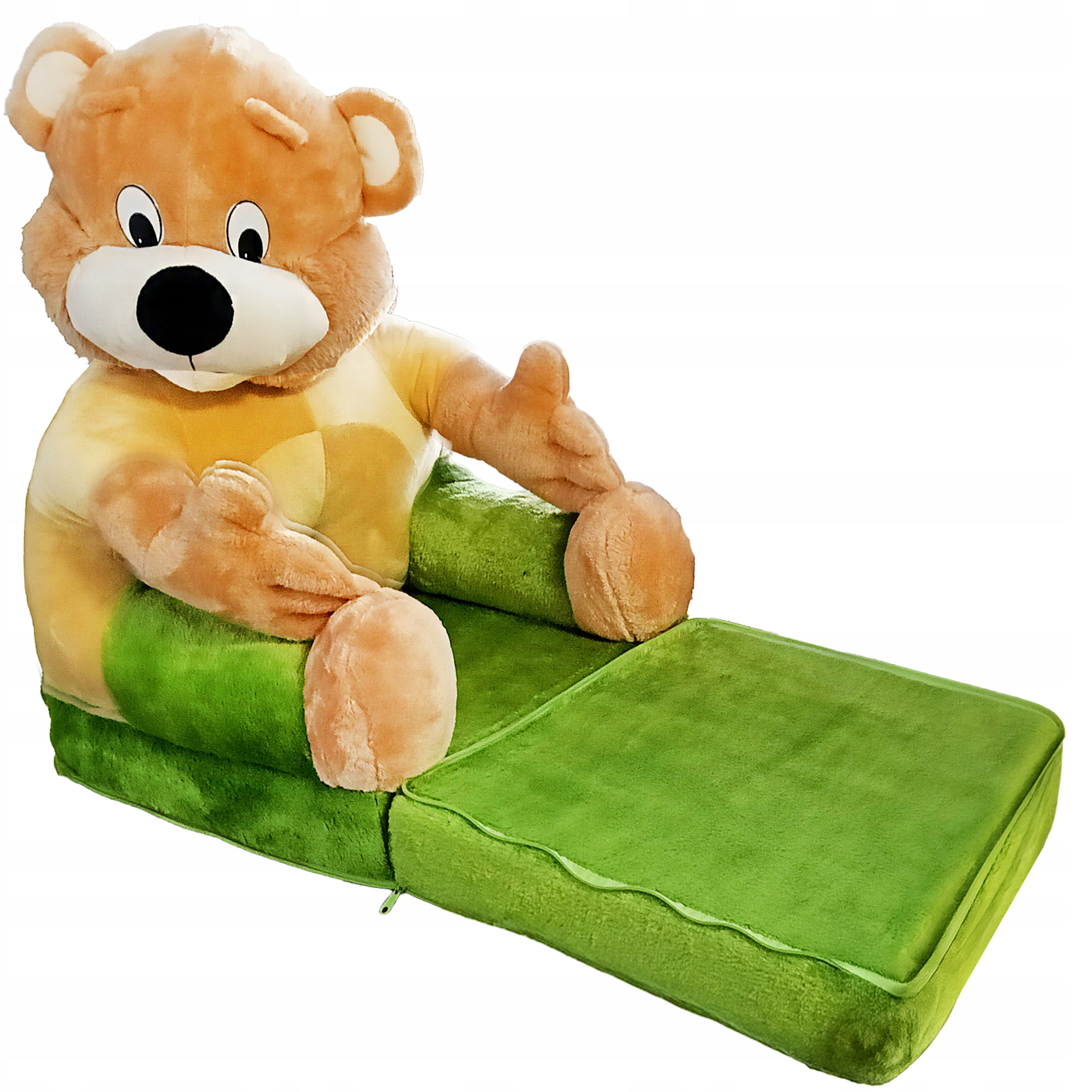 FOTEL ZIELONY PUFA PLUSZOWA DISNEY DZIECKA PREZENT Marka Materace z Gór